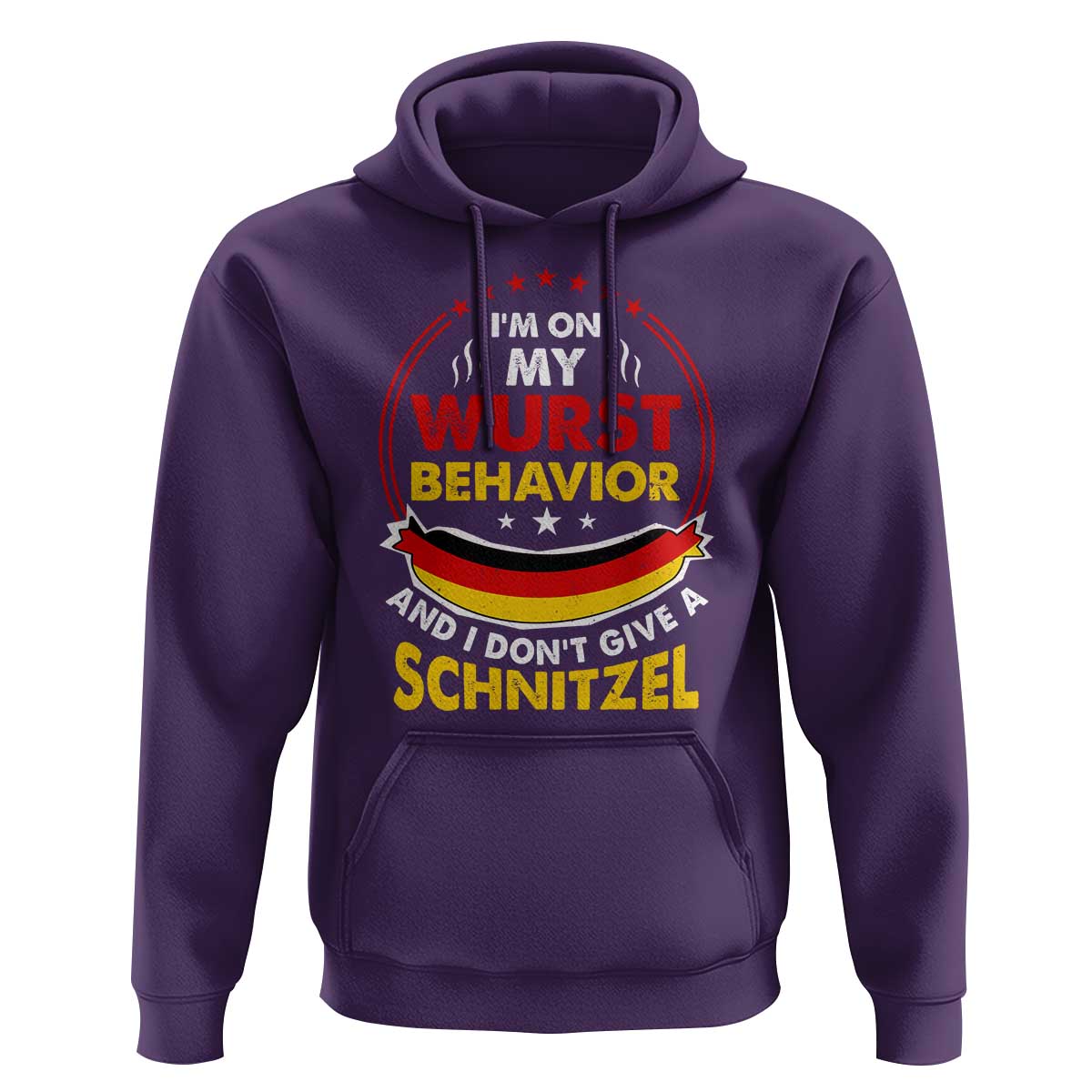 Oktoberfest Hoodie On My Wurst Behavior I Dont Give A Schnitzel German Beer TS09 Purple Print Your Wear