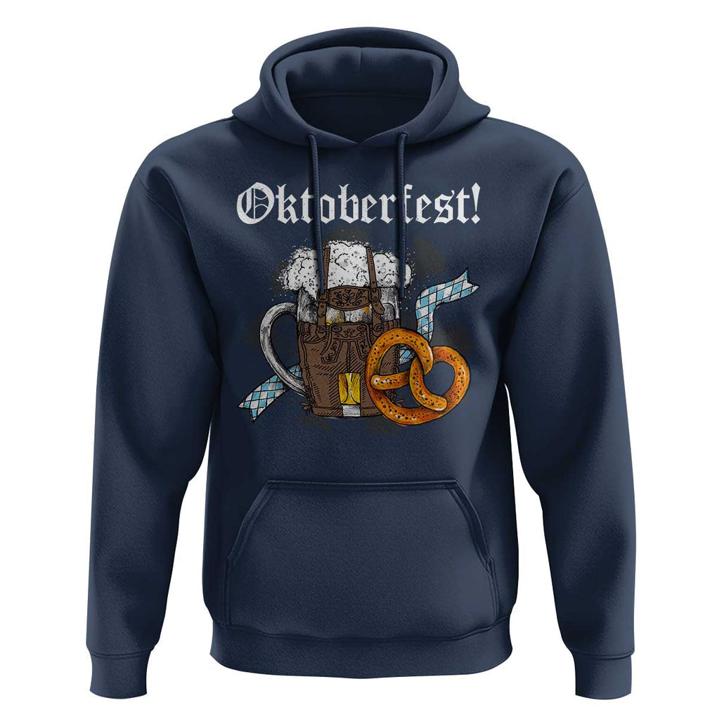 Oktoberfest Hoodie Bavaria German Beer Pretzel TS09 Navy Print Your Wear