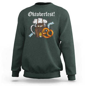 Oktoberfest Sweatshirt Bavaria German Beer Pretzel TS09 Dark Forest Green Print Your Wear