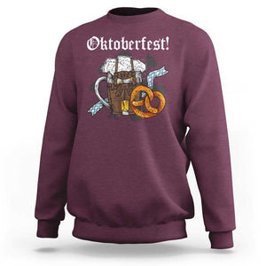 Oktoberfest Sweatshirt Bavaria German Beer Pretzel TS09 Maroon Print Your Wear