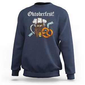 Oktoberfest Sweatshirt Bavaria German Beer Pretzel TS09 Navy Print Your Wear