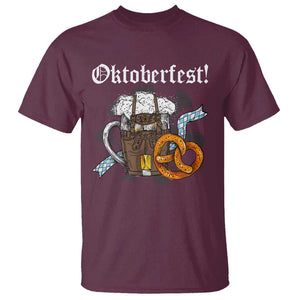 Oktoberfest T Shirt Bavaria German Beer Pretzel TS09 Maroon Print Your Wear