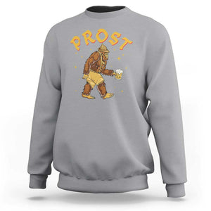 Oktoberfest Prost Bigfoot Lederhosen German Beer Sweatshirt TS09 Sport Gray Print Your Wear