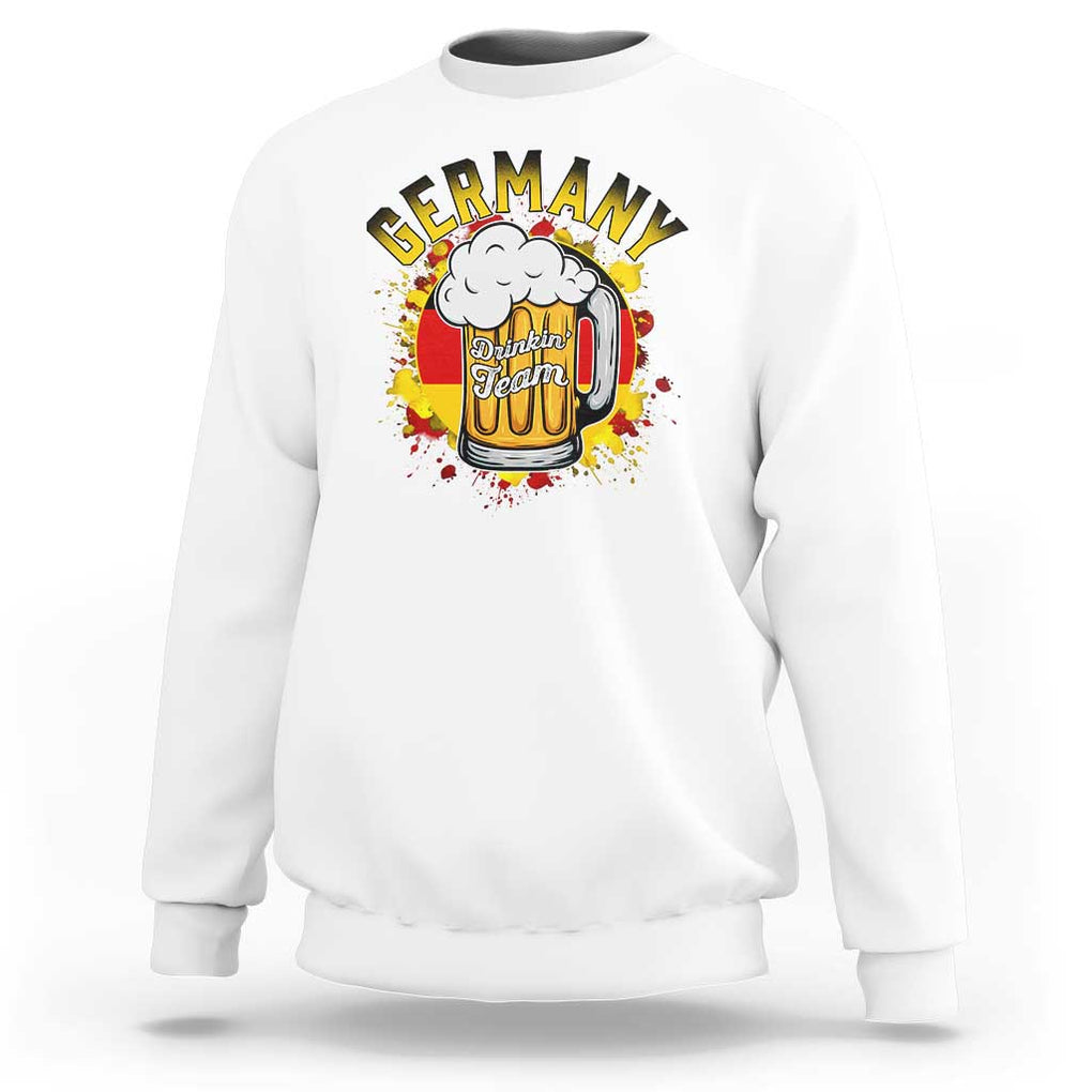 Oktoberfest German Drinking Team Sweatshirt TS09 White Print Your Wear