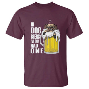 Funny Beer Lover T Shirt In Dog Beers I've Only Had One TS09 Maroon Print Your Wear