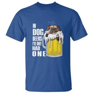 Funny Beer Lover T Shirt In Dog Beers I've Only Had One TS09 Royal Blue Print Your Wear