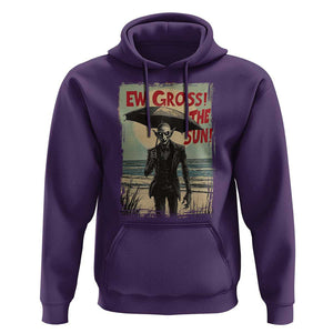 Funny Vampire Hoodie Ew Gross The Sun Sunny Beach Trip Halloween TS09 Purple Print Your Wear