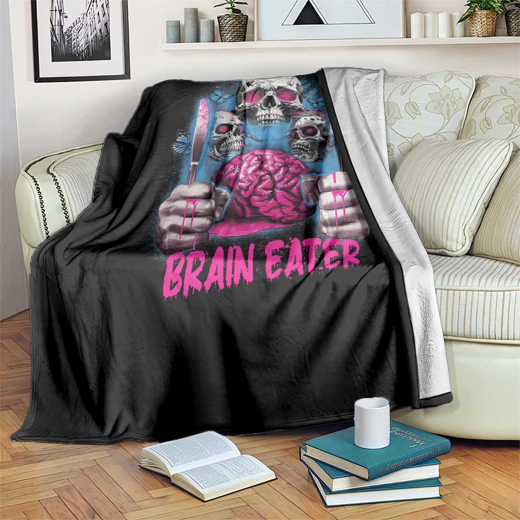 Horror Zombie Throw Blanket Braineater Eat Brain Scary Creepy Halloween TS09 Print Your Wear