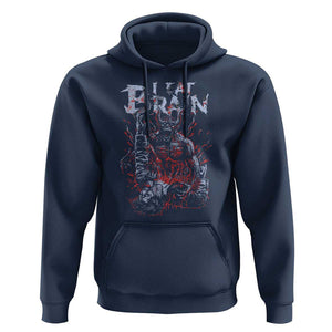 Horror Halloween Hoodie Braineater Eat Brain Scary Satan Demon TS09 Navy Print Your Wear