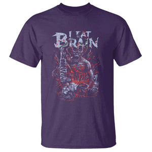 Horror Halloween T Shirt Braineater Eat Brain Scary Satan Demon TS09 Purple Print Your Wear