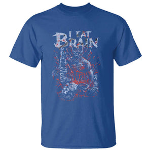 Horror Halloween T Shirt Braineater Eat Brain Scary Satan Demon TS09 Royal Blue Print Your Wear