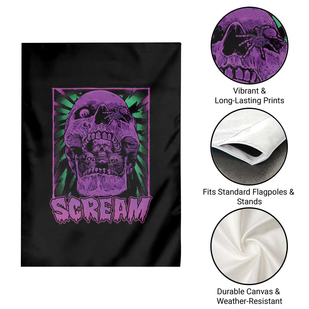 Horror Halloween Garden Flag Scream Creepy Skull TS09 Print Your Wear