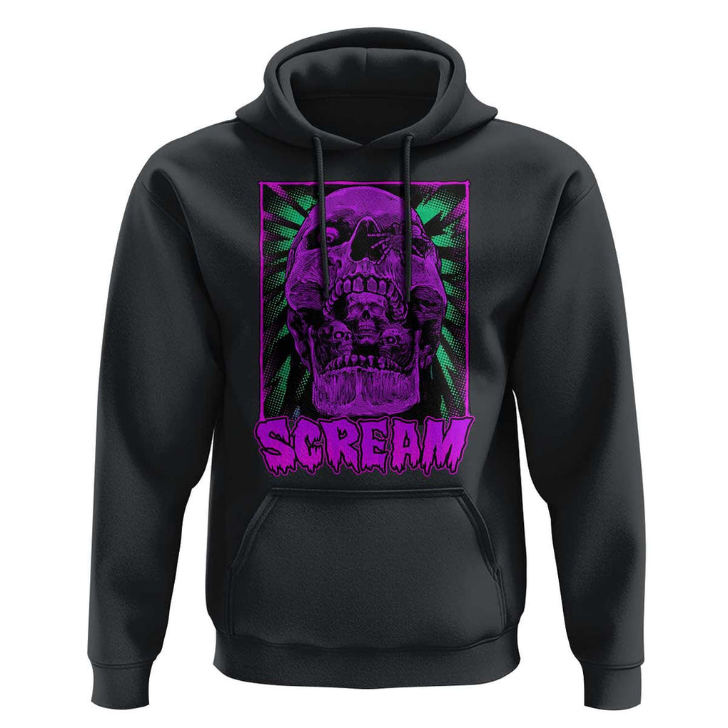 Horror Halloween Hoodie Scream Creepy Skull TS09 Black Print Your Wear