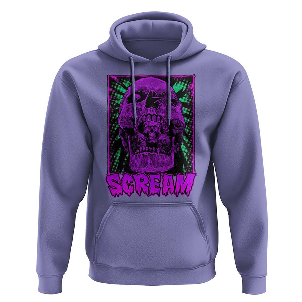 Horror Halloween Hoodie Scream Creepy Skull TS09 Violet Print Your Wear