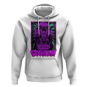 Horror Halloween Hoodie Scream Creepy Skull TS09 White Print Your Wear