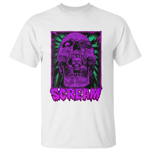 Horror Halloween T Shirt Scream Creepy Skull TS09 White Print Your Wear