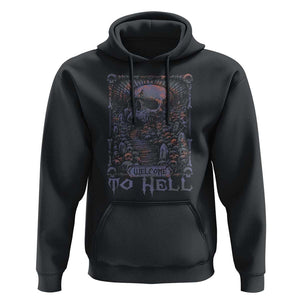 Horror Halloween Hoodie Welcome To Hell Creepy Skull TS09 Black Print Your Wear