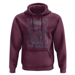 Horror Halloween Hoodie Welcome To Hell Creepy Skull TS09 Maroon Print Your Wear