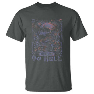 Horror Halloween T Shirt Welcome To Hell Creepy Skull TS09 Dark Heather Print Your Wear