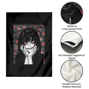 Horror Anime Girl Manga Creepy Halloween Garden Flag TS09 Print Your Wear