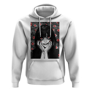 Horror Anime Girl Manga Creepy Halloween Hoodie TS09 White Print Your Wear