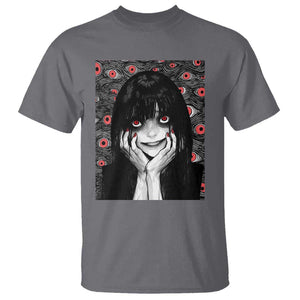 Horror Anime Girl Manga Creepy Halloween T Shirt TS09 Charcoal Print Your Wear