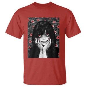 Horror Anime Girl Manga Creepy Halloween T Shirt TS09 Red Print Your Wear