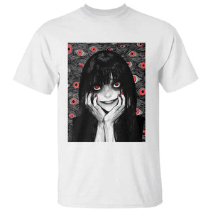 Horror Anime Girl Manga Creepy Halloween T Shirt TS09 White Print Your Wear