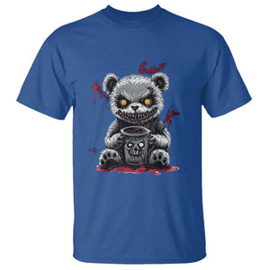 Emo Bear Coffee Creepy Halloween T Shirt TS09 Royal Blue Print Your Wear