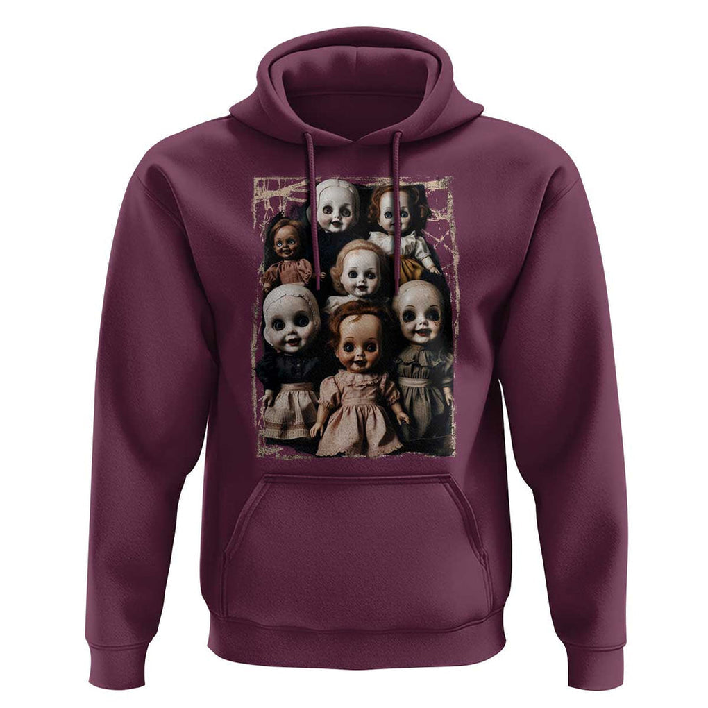 Creepy Dolls Horror Halloween Hoodie TS09 Maroon Print Your Wear