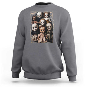 Creepy Dolls Horror Halloween Sweatshirt TS09 Charcoal Print Your Wear