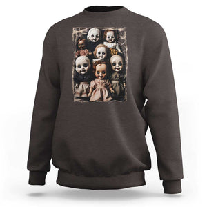 Creepy Dolls Horror Halloween Sweatshirt TS09 Dark Chocolate Print Your Wear