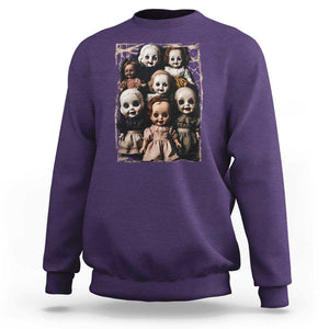 Creepy Dolls Horror Halloween Sweatshirt TS09 Purple Print Your Wear