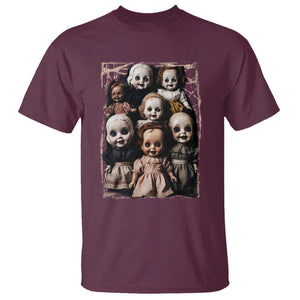 Creepy Dolls Horror Halloween T Shirt TS09 Maroon Print Your Wear