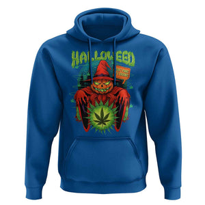 Funny Halloween Hoodie Happy Halloweed Pumpkin Witch Weed Cannabis Smoking TS09 Royal Blue Print Your Wear