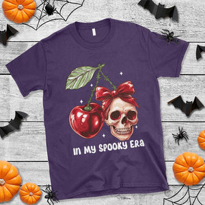 Halloween Coquette T Shirt In My Spooky Era Skull Cherry TS09 Purple Print Your Wear