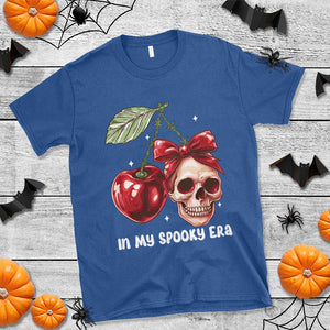 Halloween Coquette T Shirt In My Spooky Era Skull Cherry TS09 Royal Blue Print Your Wear