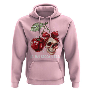 Halloween Coquette Hoodie In My Spooky Era Skull Cherry TS09 Light Pink Print Your Wear