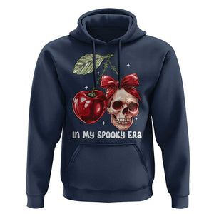 Halloween Coquette Hoodie In My Spooky Era Skull Cherry TS09 Navy Print Your Wear