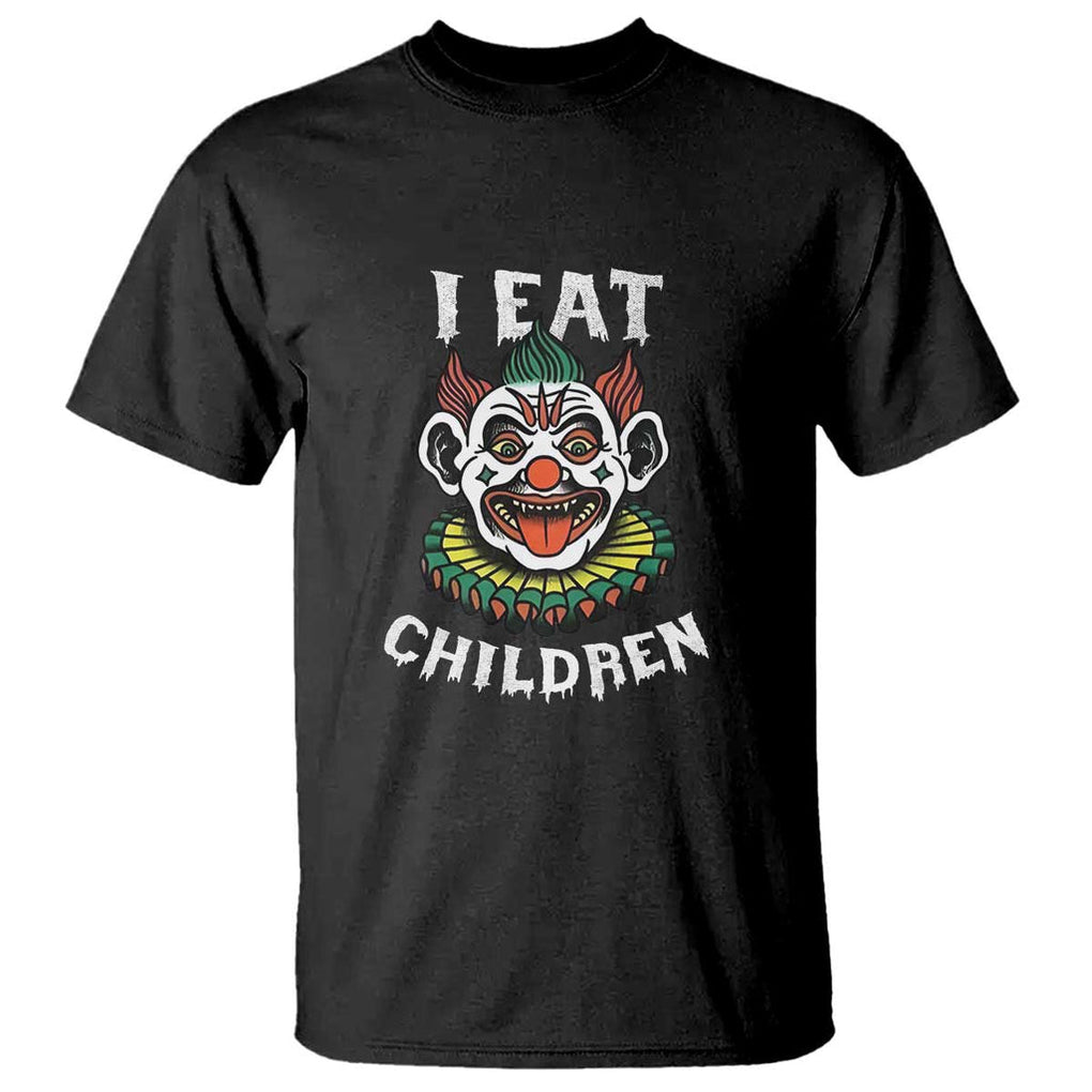 Halloween Clown T Shirt I Eat Children Spooky Mask TS09 Black Print Your Wear