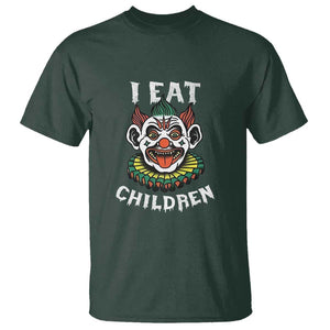 Halloween Clown T Shirt I Eat Children Spooky Mask TS09 Dark Forest Green Print Your Wear