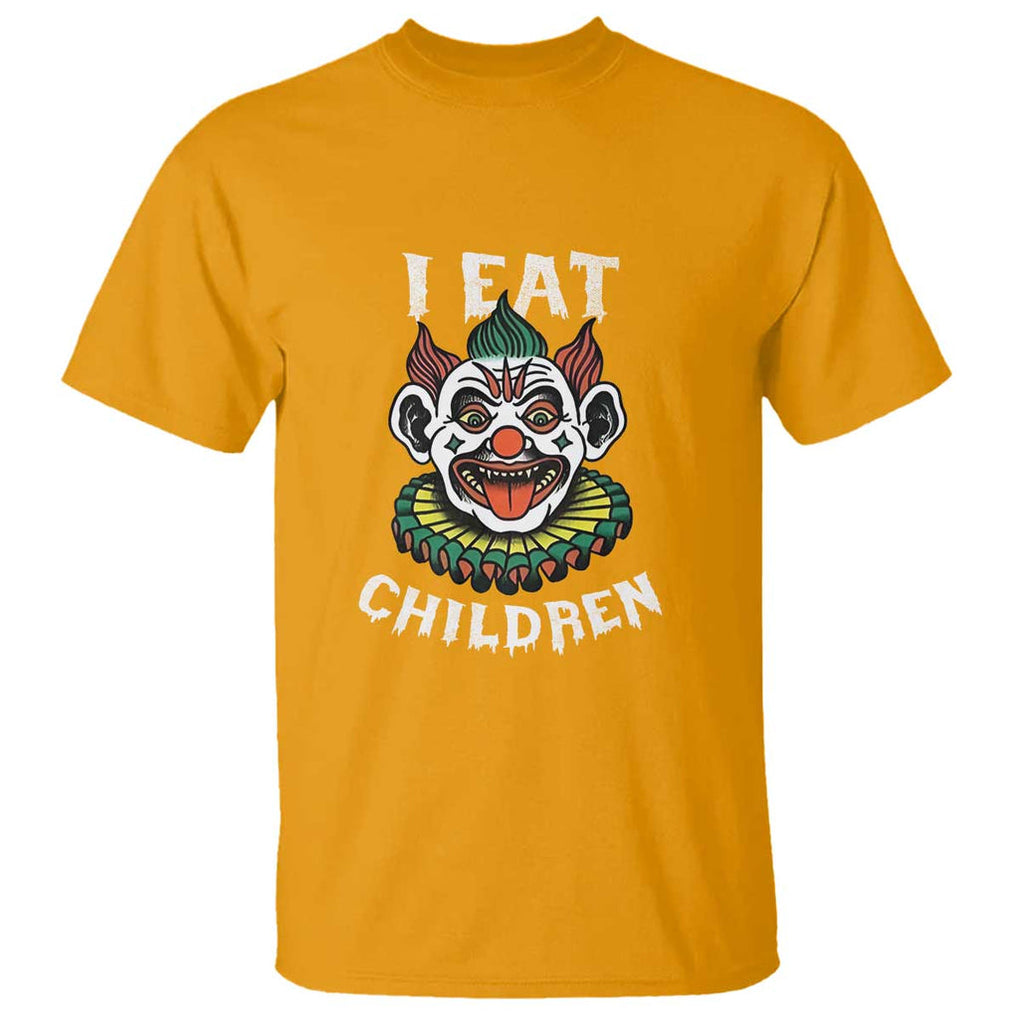 Halloween Clown T Shirt I Eat Children Spooky Mask TS09 Gold Print Your Wear