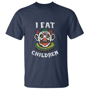 Halloween Clown T Shirt I Eat Children Spooky Mask TS09 Navy Print Your Wear