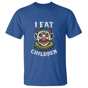 Halloween Clown T Shirt I Eat Children Spooky Mask TS09 Royal Blue Print Your Wear