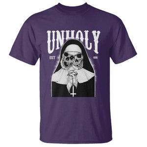 Unholy Nun T Shirt Skeleton Dirty Nun Creepy Halloween TS09 Purple Print Your Wear