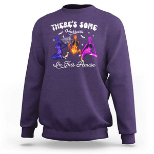 Funny Halloween Sweatshirt There're some Horrors In This House TS09 Purple Print Your Wear