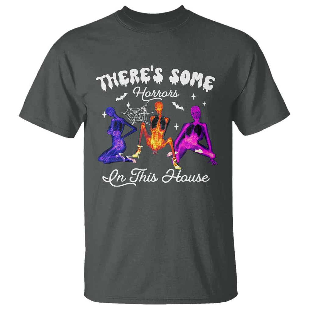 Funny Halloween T Shirt There're some Horrors In This House TS09 Dark Heather Print Your Wear