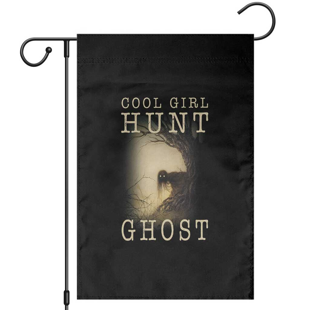 Cool Girls Hunt Ghost Garden Flag Paranormal Investigator Creepy Halloween TS09 Black Print Your Wear