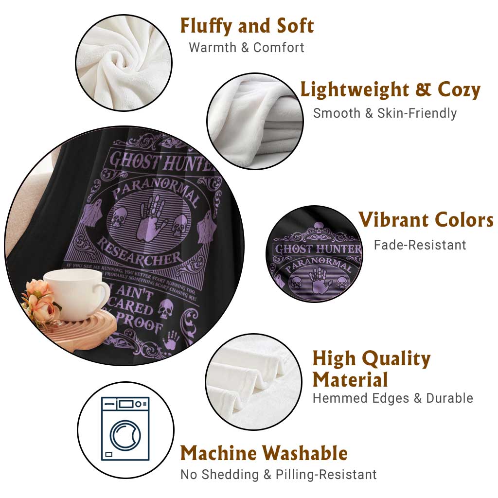Ghost Hunting Throw Blanket Halloween Paranormal Researcher TS09 Print Your Wear