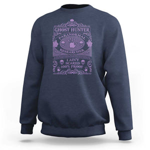 Ghost Hunting Sweatshirt Halloween Paranormal Researcher TS09 Navy Print Your Wear